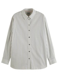 γυναικείο μακρυμάνικο πουκάμισο scotch & soda - oversized fit with stripes 176323 sc6999