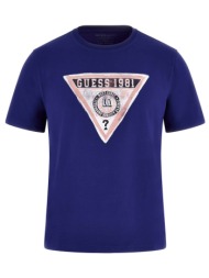ανδρική κοντομάνικη μπλούζα guess - ss cn triangle print