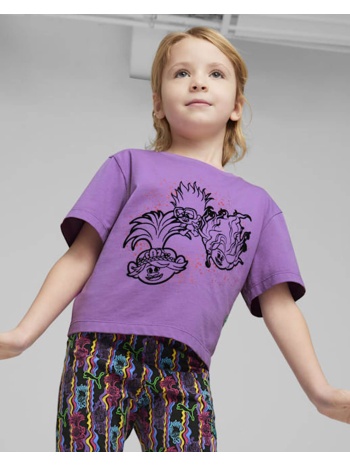 παιδική κοντομάνικη μπλούζα puma - puma x trolls graphic