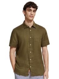 ανδρικό κοντομάνικο πουκάμισο scotch & soda - short sleeve linen