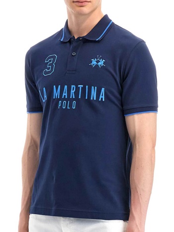 ανδρική κοντομάνικη polo μπλούζα la martina - 3lmymp320 σε προσφορά