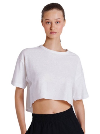 γυναικεία κοντομάνικη μπλούζα collectiva noir - crop c σε προσφορά