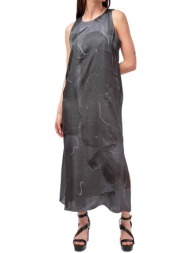 φορεμα `abstract silkiness` dress s24351 13383-charcoalgreyprinted