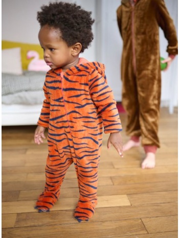 βρεφική ολόσωμη πιτζάμα για αγόρια orange tiger - ροζ σε προσφορά