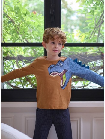 παιδική μακρυμάνικη μπλούζα για αγόρια orange trx - μπεζ σε προσφορά