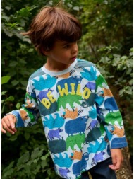 παιδική μακρυμάνικη μπλούζα για αγόρια multicolour cows - μπλε
