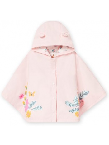 βρεφικο μπουφαν με κουκουλα σε στυλ καπα για κοριτσια - ροζ σε προσφορά