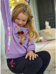 παιδικό μακρυμάνικο φούτερ για κορίτσια lilac deer - μωβ