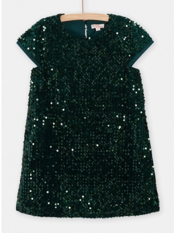 παιδικό χριστουγεννιάτικο φόρεμα για κορίτσια green sequin σε προσφορά