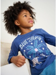 παιδική μακρυμάνικη μπλούζα για κορίτσια blue love story - μπλε