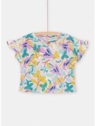 παιδική μπλούζα για κορίτσια flower power purple - εκρου