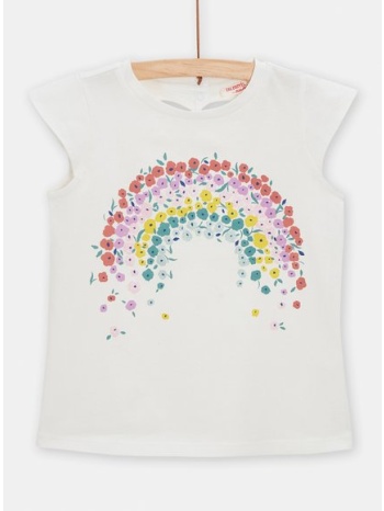 παιδική μπλούζα για κορίτσια flower rainbow - εκρου