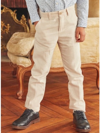 παιδικό παντελόνι για αγόρια classic beige - λευκο
