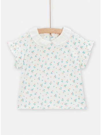 βρεφική μπλούζα για κορίτσια - εκρου