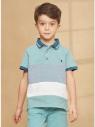 παιδική μπλούζα πόλο για αγόρια - τυρκουαζ