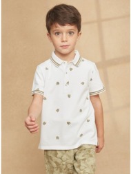 παιδική μπλούζα πόλο για αγόρια - λευκο