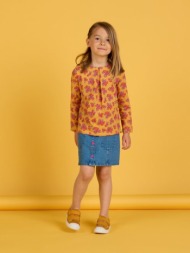 παιδικη κιτρινη μακρυμανικη μακο μπλουζα για κοριτσια - κιτρινο