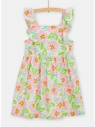 παιδικό φόρεμα για κορίτσια summer floral - εκρου