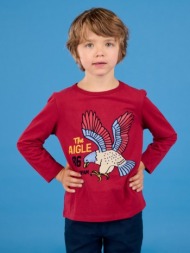 παιδικη κοκκινη μακρυμανικη μακο μπλουζα για αγορια - kokkino