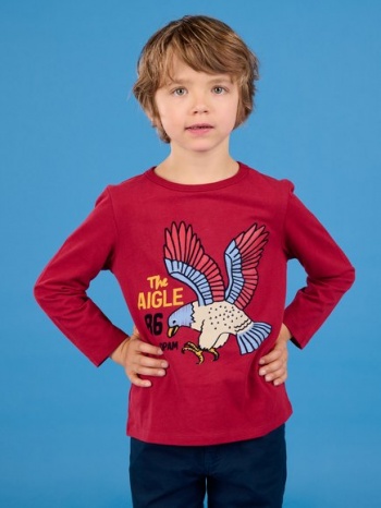 παιδικη κοκκινη μακρυμανικη μακο μπλουζα για αγορια  σε προσφορά