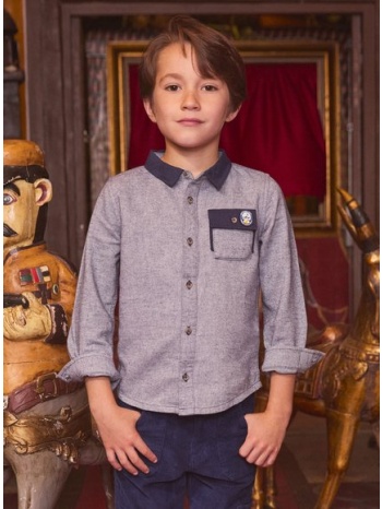 παιδικό πουκάμισο για αγόρια - μπλε