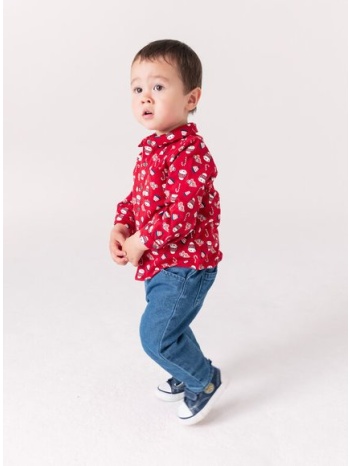 βρεφικό πουκάμισο για αγόρια - κοκκινο