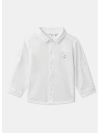 βρεφικό πουκάμισο για αγόρια - λευκο
