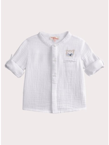 βρεφικό πουκάμισο για αγόρια - λευκο