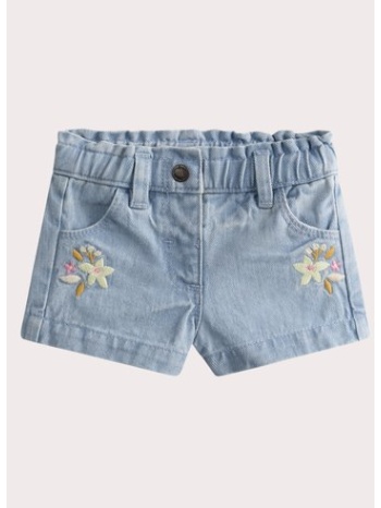 βρεφικό σορτς για κορίτσια light denim flower - μπλε