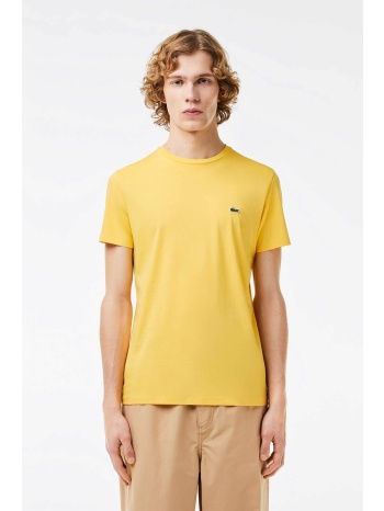 lacoste ανδρικό t-shirt με κεντημένο λογότυπο regular fit 