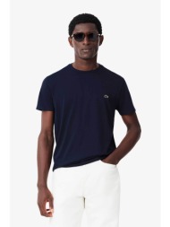 lacoste ανδρικό t-shirt με κεντημένο λογότυπο regular fit - th6709 μπλε σκούρο