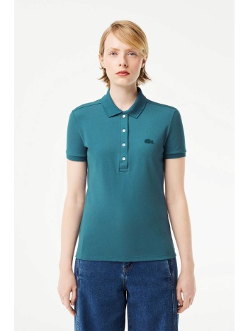 lacoste γυναικεία μπλούζα πόλο πικέ κοντομάνικη με