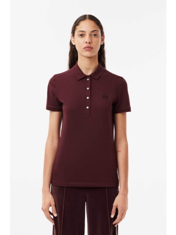 lacoste γυναικεία μπλούζα πόλο πικέ κοντομάνικη με
