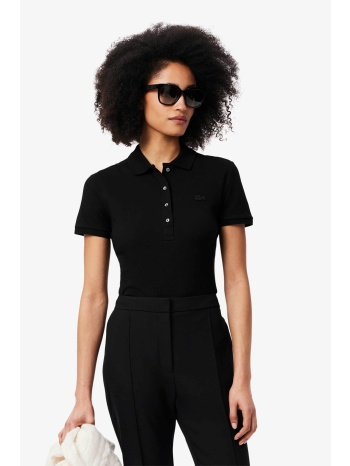 lacoste γυναικεία μπλούζα πόλο πικέ κοντομάνικη με