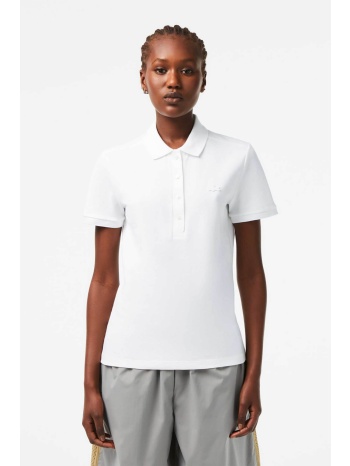 lacoste γυναικεία μπλούζα πόλο πικέ κοντομάνικη με