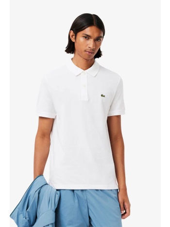 lacoste ανδρική μπλούζα πόλο πικέ κοντομάνικη με κεντημένο