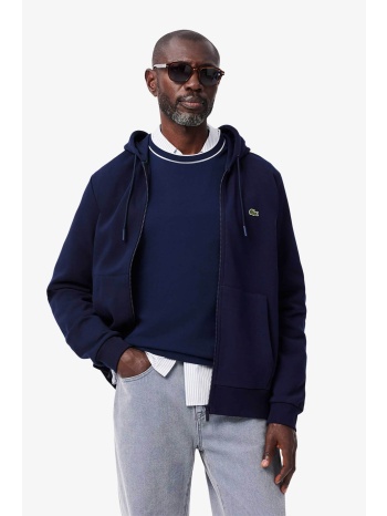 lacoste ανδρική ζακέτα φούτερ με κουκούλα και κεντημένο