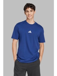 adidas ανδρικό t-shirt regular fit `essentials small logo` - jf1093 μπλε