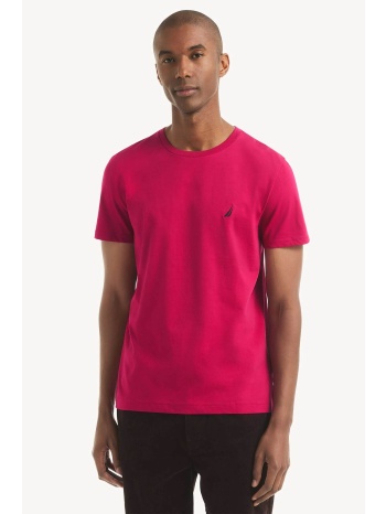 nautica ανδρικό t-shirt με κεντημένο λογότυπο classic fit 