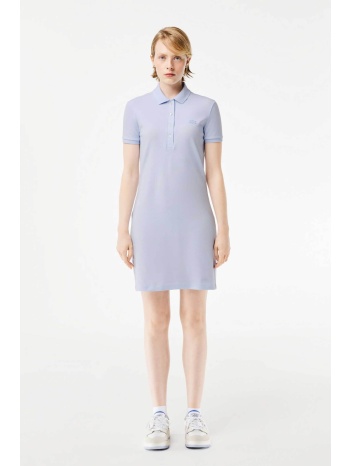 lacoste γυναικείο mini φόρεμα πόλο πικέ με κεντημένο