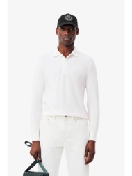lacoste ανδρική μπλούζα πόλο πικέ με κεντημένο λογότυπο classic fit `smart paris` - ph2481 λευκό