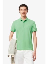 lacoste ανδρική μπλούζα πόλο πικέ με ton-sur-ton κεντημένο λογότυπο regular fit `smart paris stretch