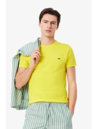 lacoste ανδρικό t-shirt με κεντημένο λογότυπο regular fit - th6709 κίτρινο