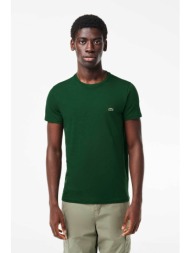 lacoste ανδρικό t-shirt με κεντημένο λογότυπο regular fit - th6709 πράσινο σκούρο