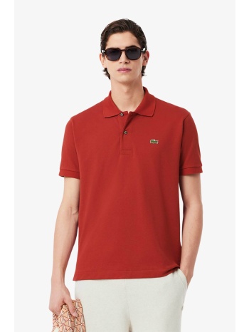 lacoste ανδρική μπλούζα πόλο πικέ κοντομάνικη με κεντημένο