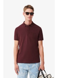lacoste ανδρική μπλούζα πόλο πικέ με ton-sur-ton κεντημένο λογότυπο regular fit `smart paris stretch