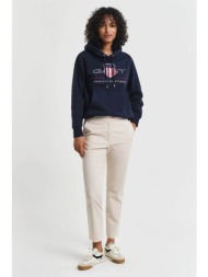 gant γυναικείο παντελόνι cigarette μονόχρωμο slim fit - 4150237 εκρού