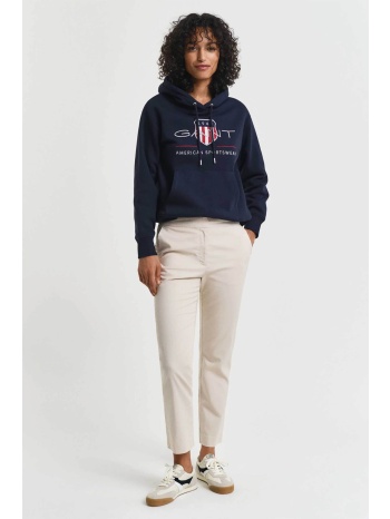 gant γυναικείο παντελόνι cigarette μονόχρωμο slim fit  σε προσφορά