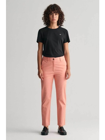 gant γυναικείο παντελόνι chino μονόχρωμο cropped με τσέπες σε προσφορά