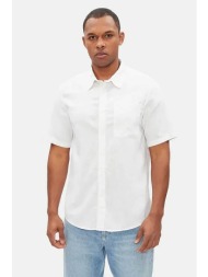pepe jeans ανδρικό λινό πουκάμισο μονόχρωμο regular fit - pm308847 λευκό